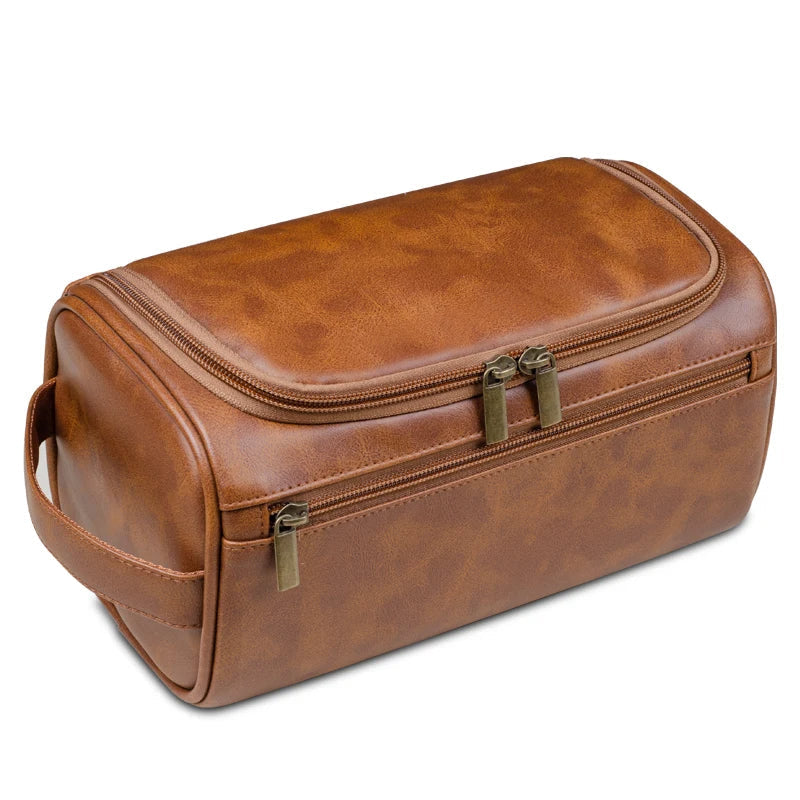 BowLift | TravelTrek Luxury Bag – Leather Toiletry Bag with Waterproof Lining and YKK Zippers