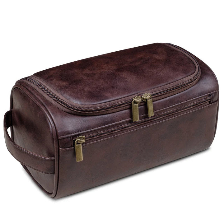 BowLift | TravelTrek Luxury Bag – Leather Toiletry Bag with Waterproof Lining and YKK Zippers