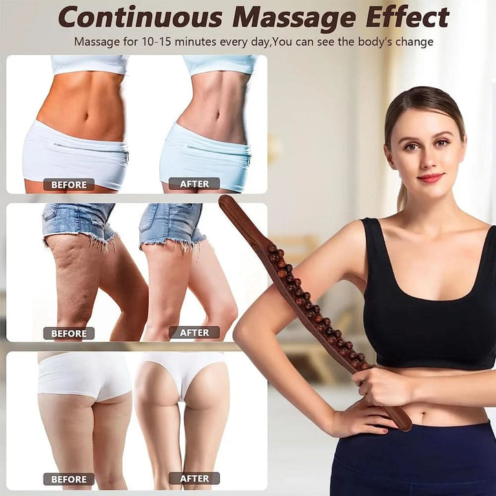 BowLift | WoodEase Pro – Gua Sha Massage Stick made of Wood for Muscle Relaxation (60 cm)