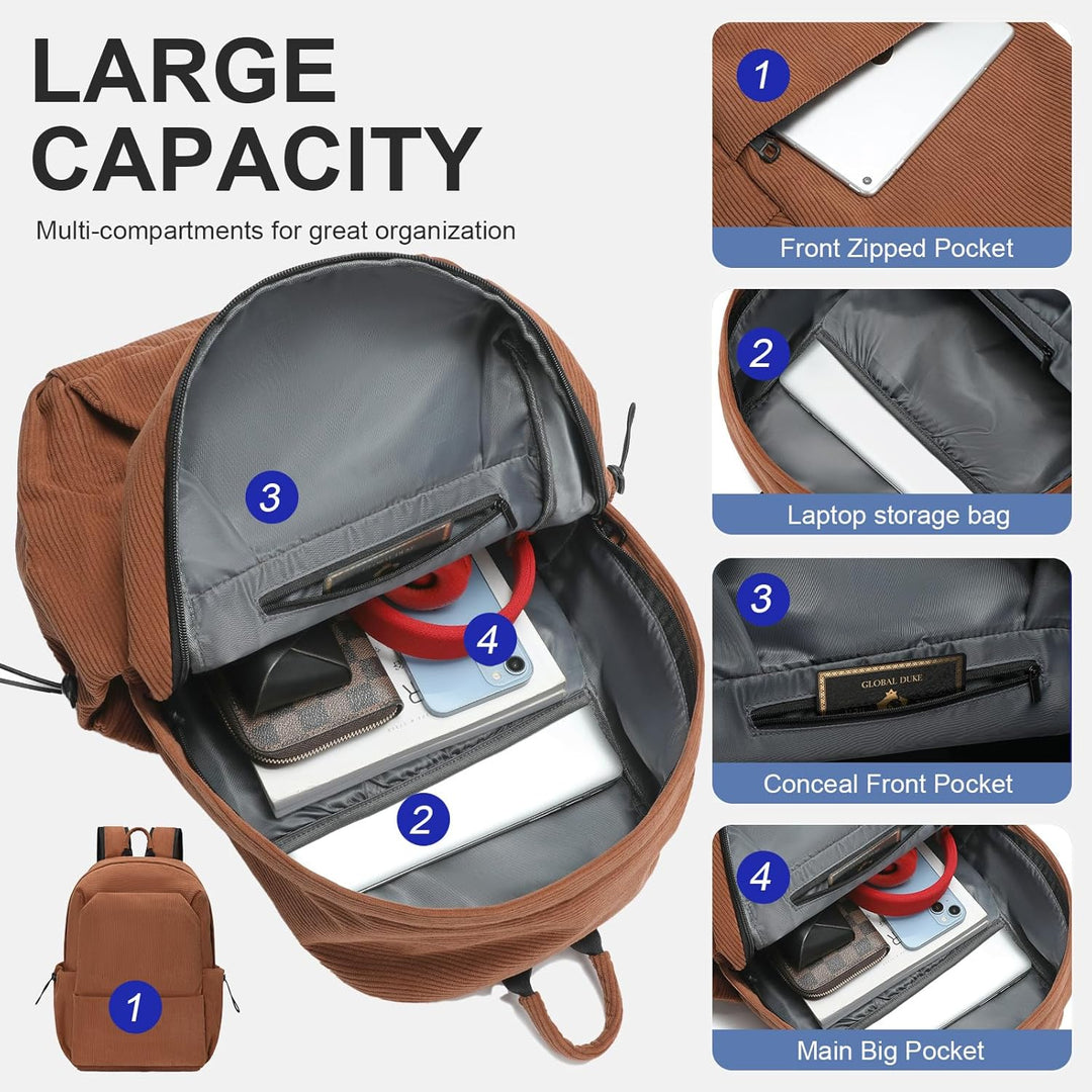 Lightweight Water-Resistant Laptop & Travel Backpack with Organised Compartments | Bowlift