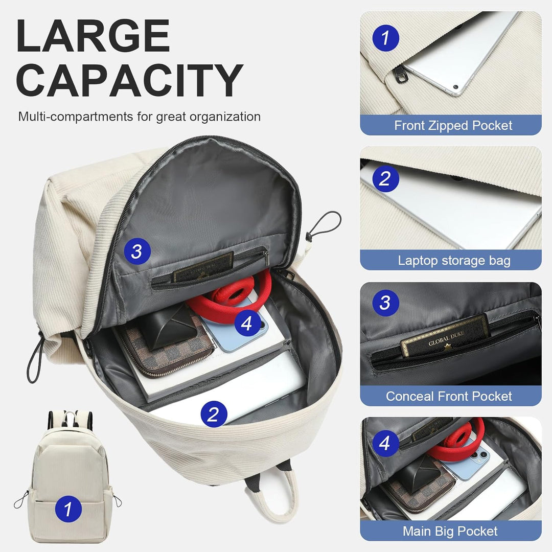 Lightweight Water-Resistant Laptop & Travel Backpack with Organised Compartments | Bowlift