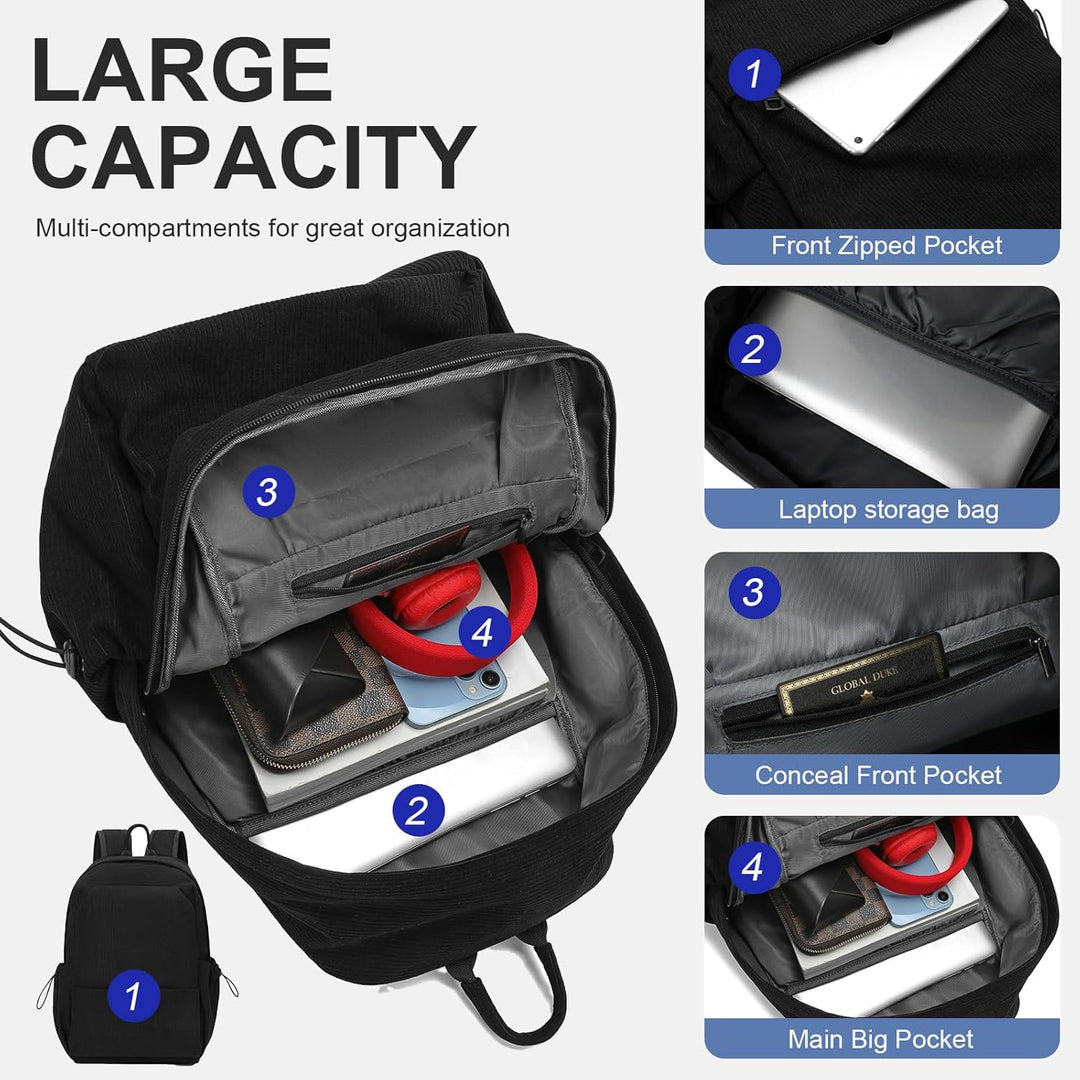 Lightweight Water-Resistant Laptop & Travel Backpack with Organised Compartments | Bowlift