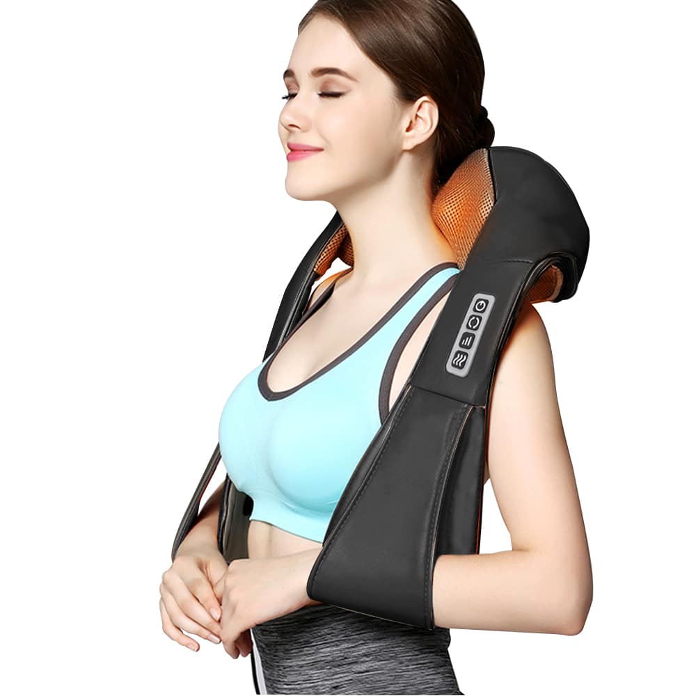RelaxPro Massage Pillow – Shiatsu Heating Pillow for Neck, Shoulders and Back | Bowlift