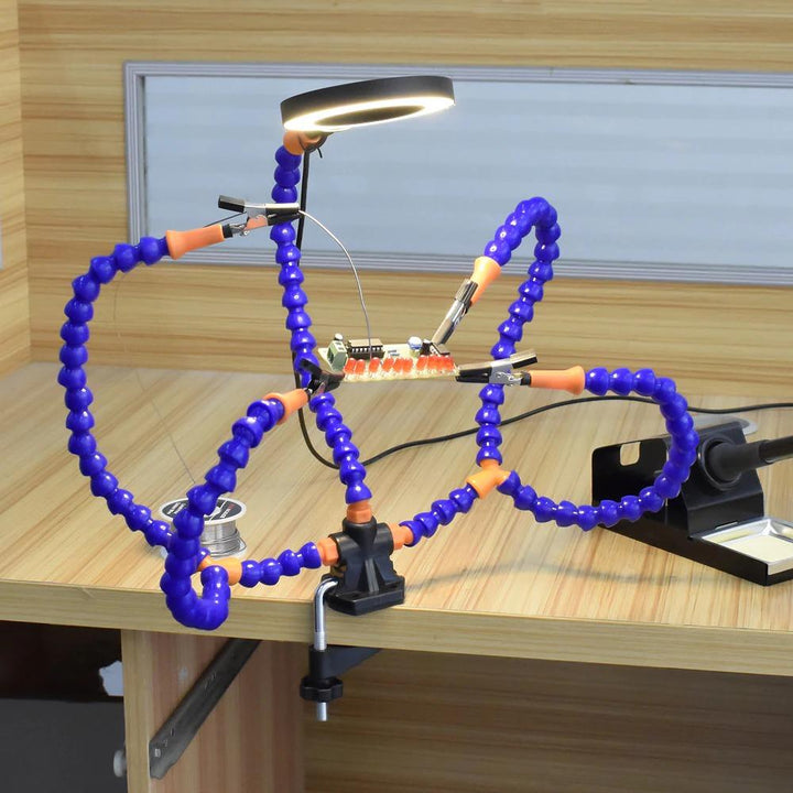 BowLift | Table Clamp Magnifying Light with Holders for Cell/Cam
