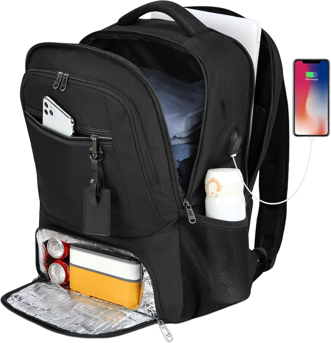Waterproof Laptop & Lunch Backpack with USB Port – Multi-Compartment Travel Bag | Bowlift