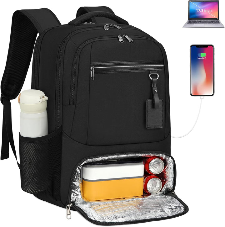Waterproof Laptop & Lunch Backpack with USB Port – Multi-Compartment Travel Bag | Bowlift