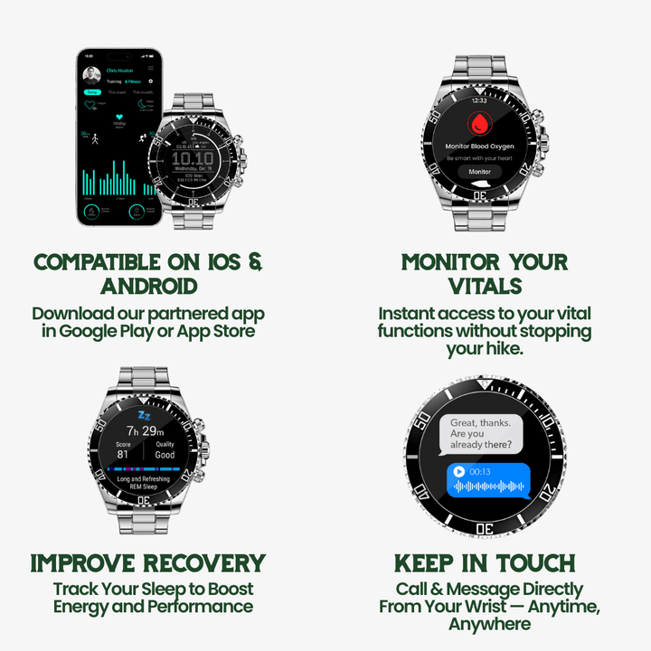 BowLift | Nexos Pro – Tactical Smartwatch with GPS & 21-Day Battery