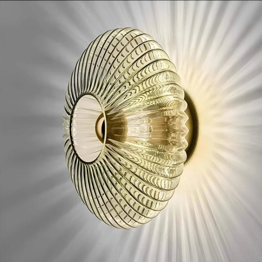 BowLift | – Glass with wavy light wall lamp