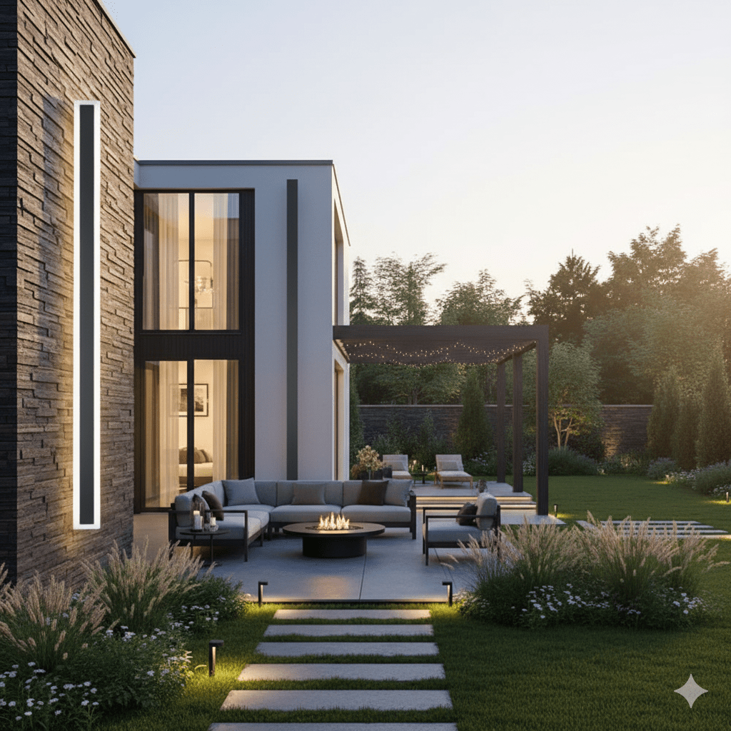 BowLift | NOCTARA – Elegant Modern Outdoor Wall Light for Garden & Balcony