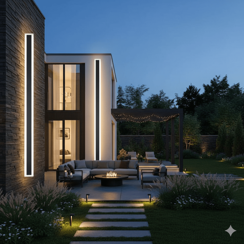 BowLift | NOCTARA – Elegant Modern Outdoor Wall Light for Garden & Balcony