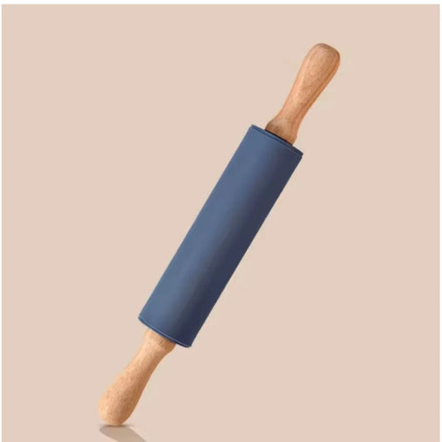 Non-Stick Silicone Rolling Pin with Wooden Handles Baking Dough Roller | Bowlift