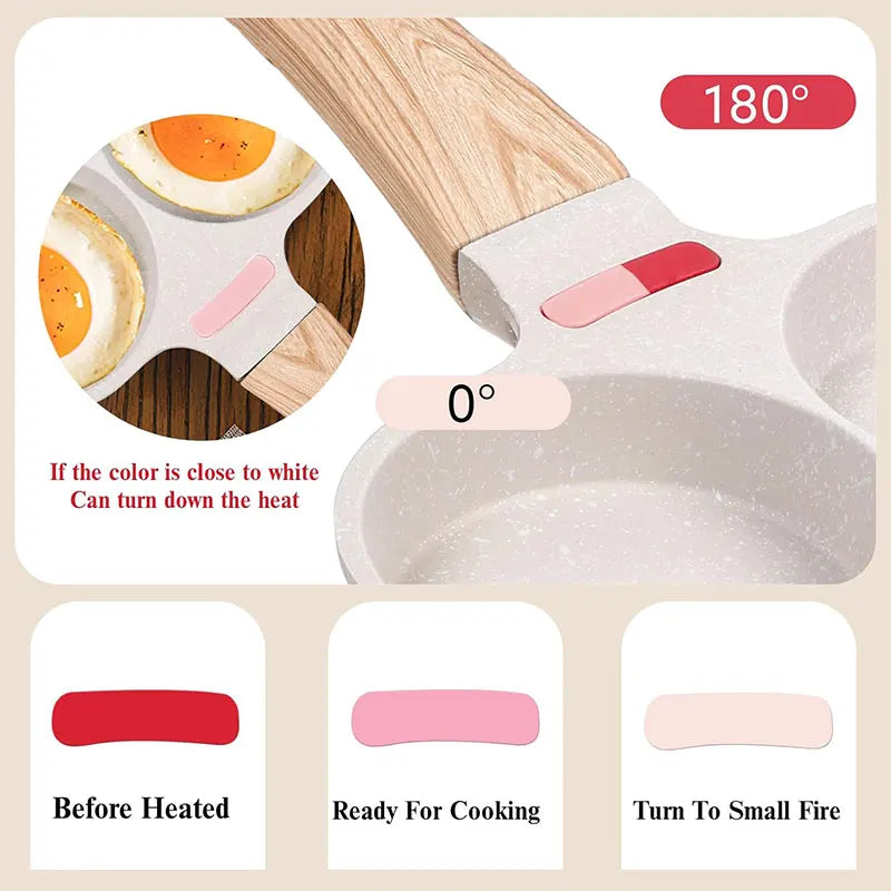 Nonstick Egg Frying Pan with Lid Kitchen Breakfast Grill Skillet | Bowlift
