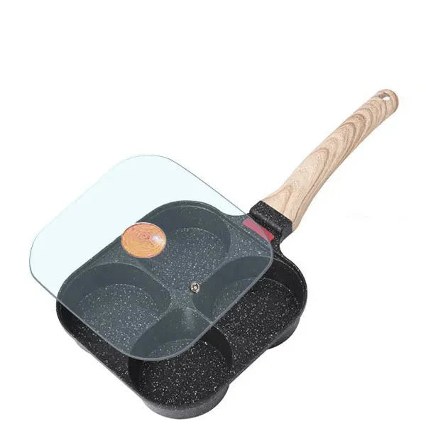 Nonstick Egg Frying Pan with Lid Kitchen Breakfast Grill Skillet | Bowlift