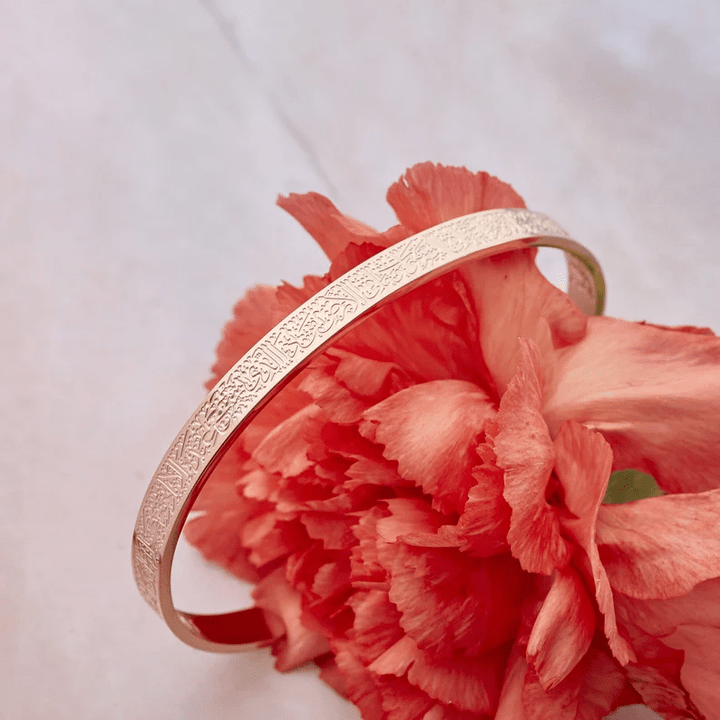 BowLift | NOOR BANGLE – Adjustable Stainless Steel Bracelet with Ayatul Kursi Engraving