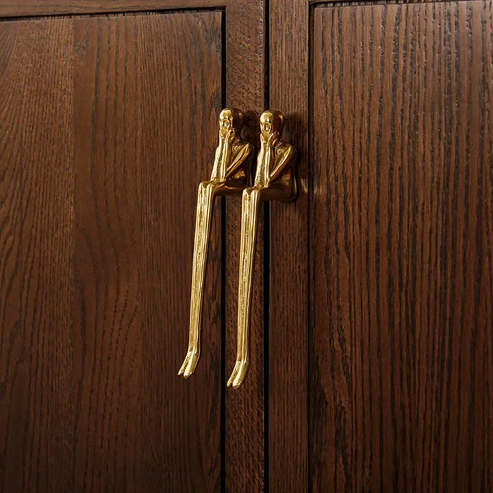 Nordic Brass Cabinet Handle Luxury Modern Wardrobe and Drawer Pull | Bowlift