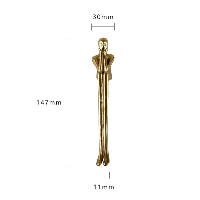 Nordic Brass Cabinet Handle Luxury Modern Wardrobe and Drawer Pull | Bowlift