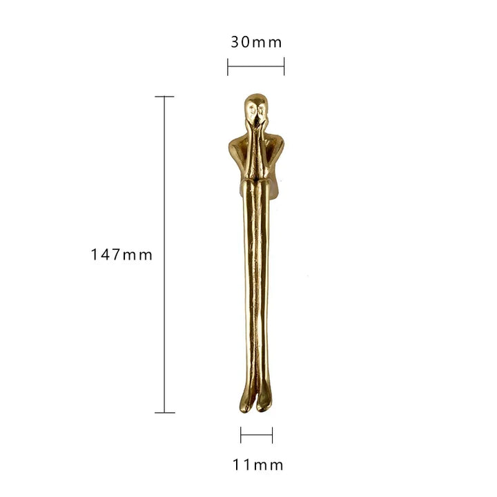 Nordic Brass Cabinet Handle Luxury Modern Wardrobe and Drawer Pull | Bowlift