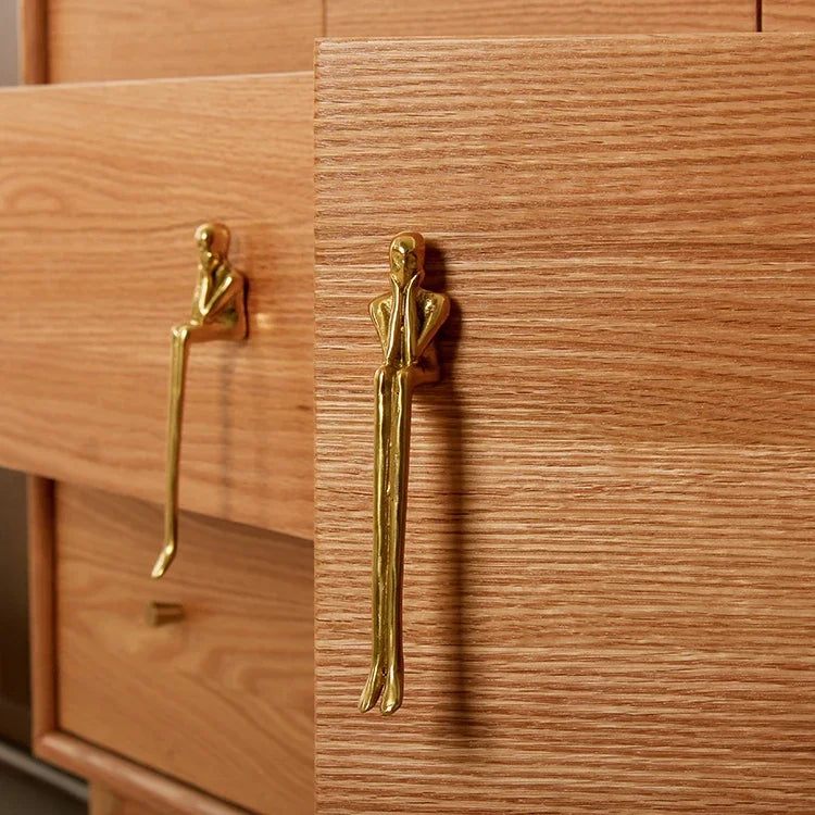 Nordic Brass Cabinet Handle Luxury Modern Wardrobe and Drawer Pull | Bowlift