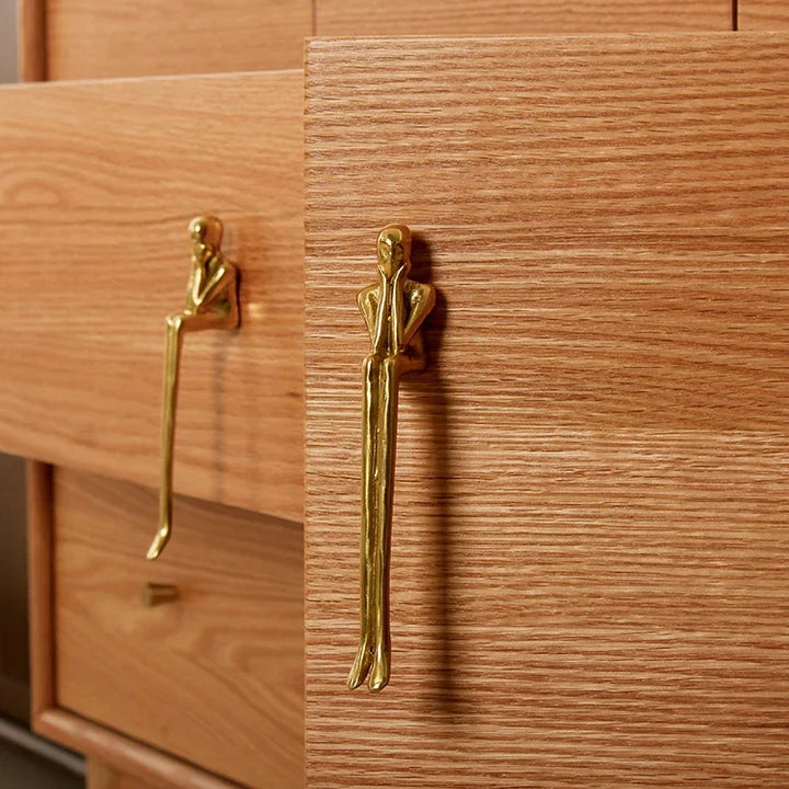 Nordic Brass Cabinet Handle Luxury Modern Wardrobe and Drawer Pull | Bowlift