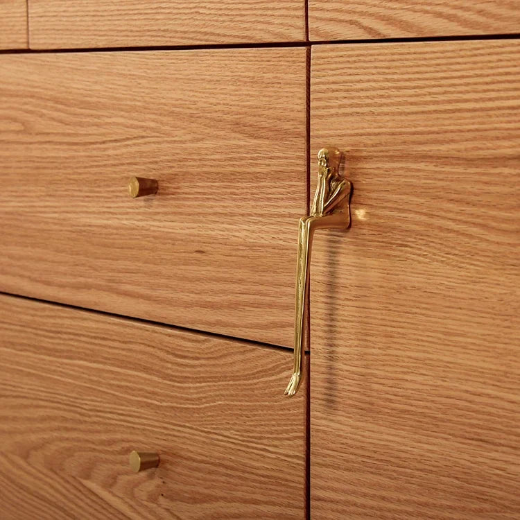 Nordic Brass Cabinet Handle Luxury Modern Wardrobe and Drawer Pull | Bowlift