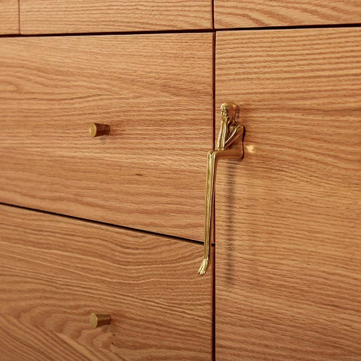 Nordic Brass Cabinet Handle Luxury Modern Wardrobe and Drawer Pull | Bowlift