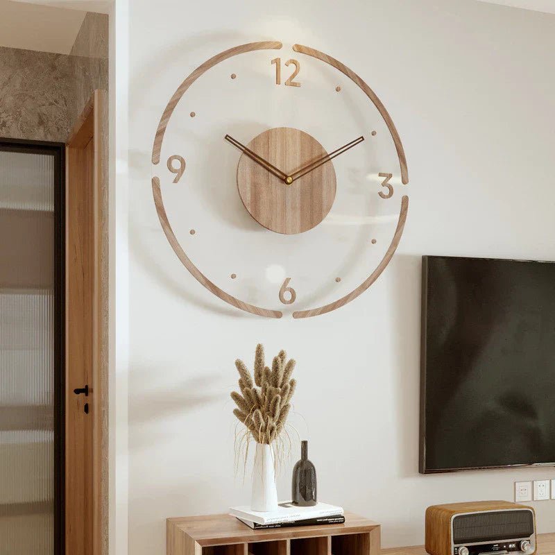 BowLift | NORDORA – Silent Scandinavian Wall Clock Made of Natural Wood