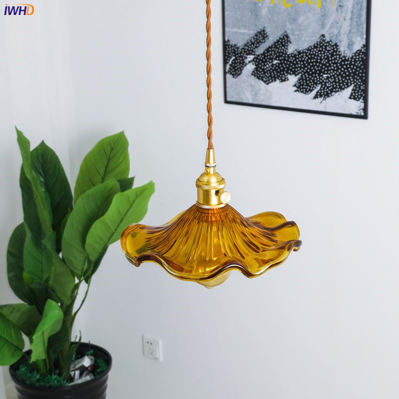 BowLift | NORDIC DESIGN LED HANGING LAMP | COLOURED GLASS & COPPER LIGHTING FOR BEDROOM, LIVING ROOM & BAR