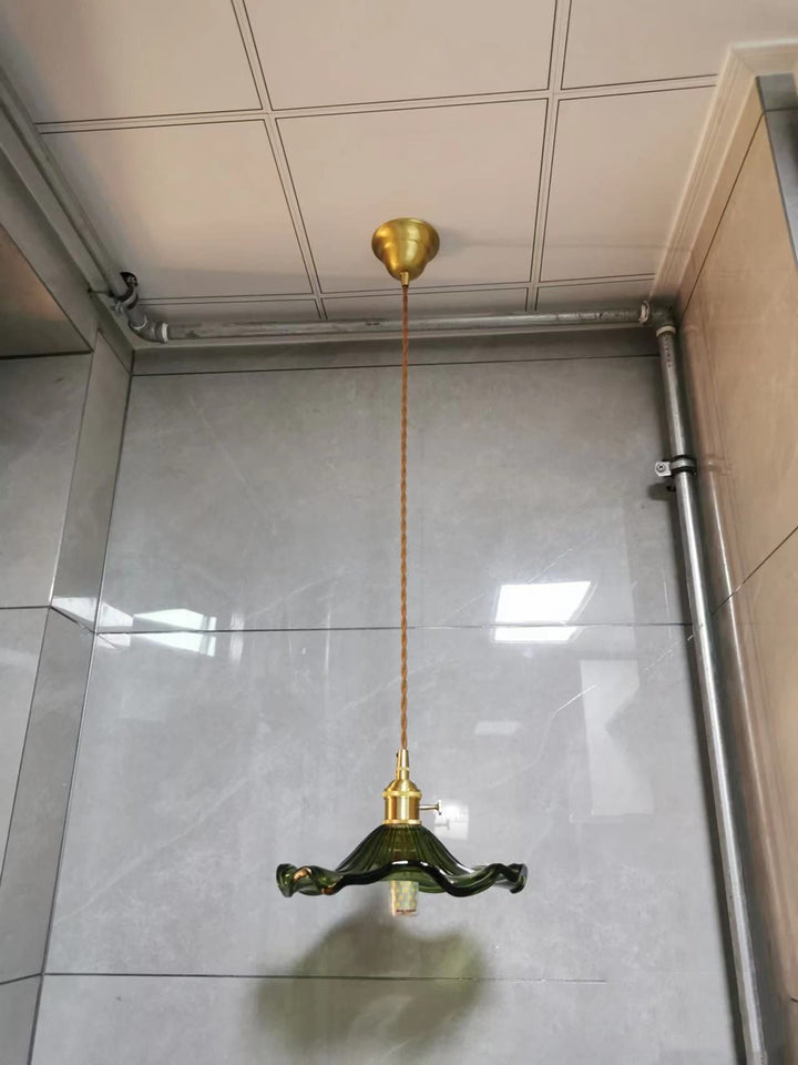 BowLift | NORDIC DESIGN LED HANGING LAMP | COLOURED GLASS & COPPER LIGHTING FOR BEDROOM, LIVING ROOM & BAR