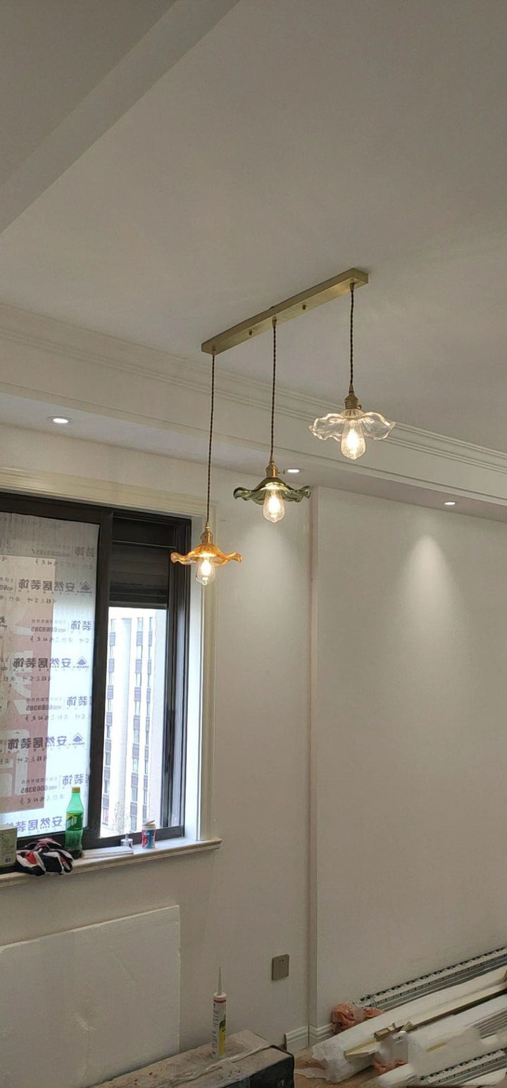 BowLift | NORDIC DESIGN LED HANGING LAMP | COLOURED GLASS & COPPER LIGHTING FOR BEDROOM, LIVING ROOM & BAR