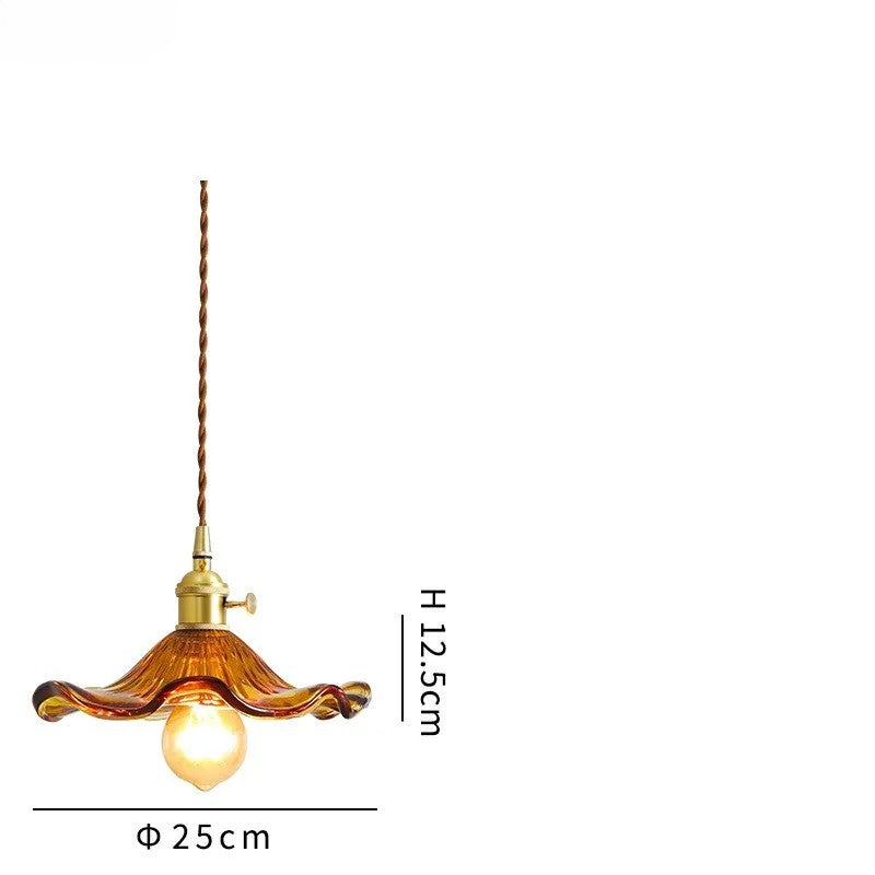 BowLift | NORDIC DESIGN LED HANGING LAMP | COLOURED GLASS & COPPER LIGHTING FOR BEDROOM, LIVING ROOM & BAR