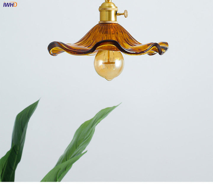 BowLift | NORDIC DESIGN LED HANGING LAMP | COLOURED GLASS & COPPER LIGHTING FOR BEDROOM, LIVING ROOM & BAR
