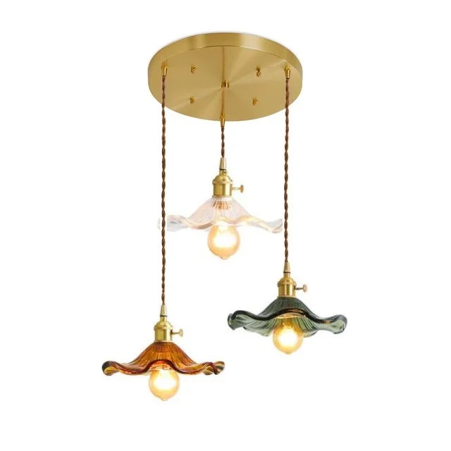 BowLift | NORDIC DESIGN LED HANGING LAMP | COLOURED GLASS & COPPER LIGHTING FOR BEDROOM, LIVING ROOM & BAR