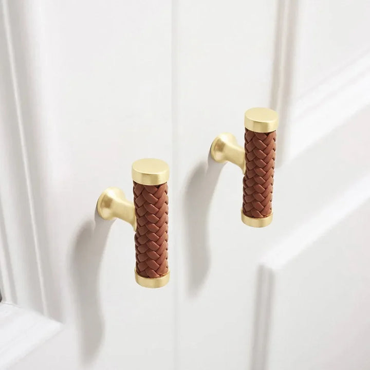 Nordic Leather Cabinet Handles Drawer Pulls for Wardrobe and Furniture | Bowlift