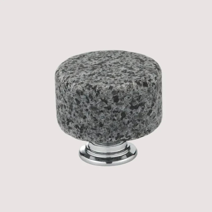 Nordic Marble Cabinet Knobs Aluminum Base Single Hole Drawer Pulls | Bowlift