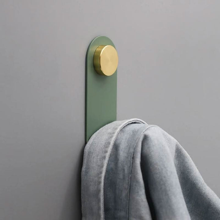 BowLift | Scandinavian Pastel Wall Hook with Oak & Brass