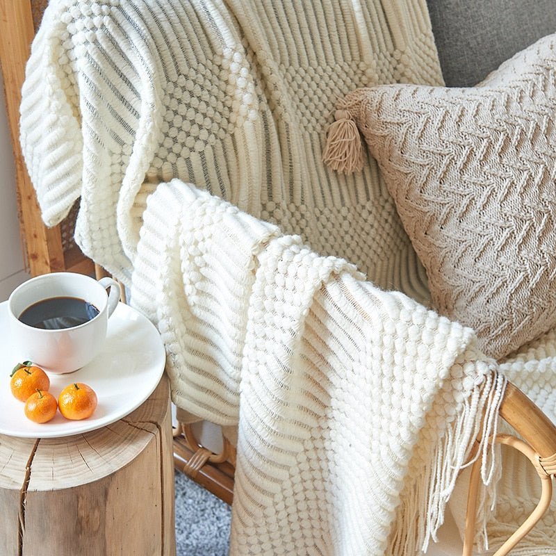 BowLift | Blanket Knitted Sofa Throw Scandinavian Style