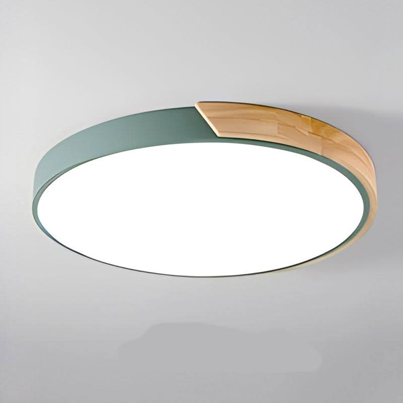 BowLift | Nordic Wood LED Ceiling Light – Macaron Design, 23–30cm