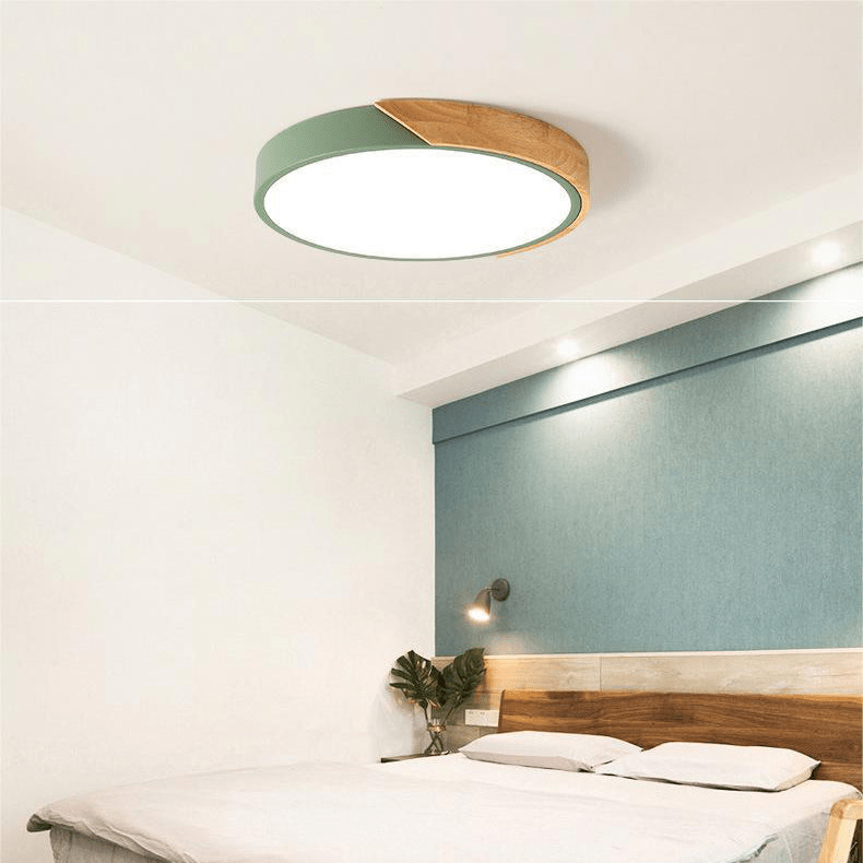 BowLift | MACROLUME – Nordic Wooden Macaron LED Ceiling Light for Cozy Ambience