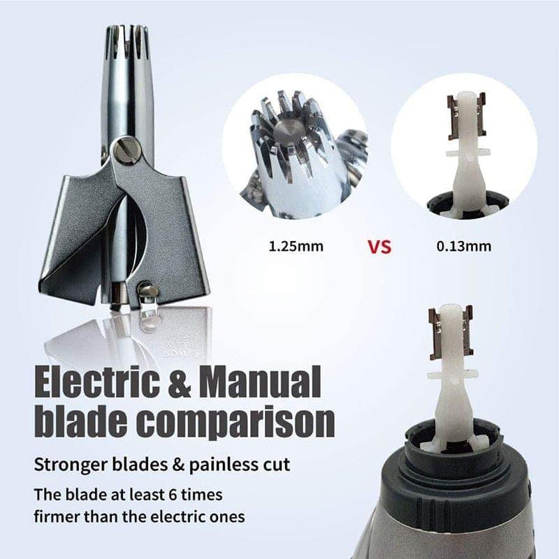 BowLift | Nose Hair Trimmer for Men Stainless Steel Manual Trimmer