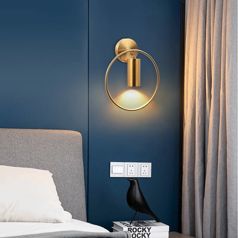 BowLift | OpulentGlow Wall Lamp - Golden Elegance for Your Interior