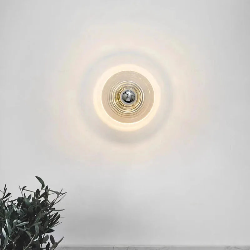 BowLift | Vitra – Vintage Glass Wall Light | Hand-Blown Glass & Iron | E27 Fixture | Warm Ambient Lighting