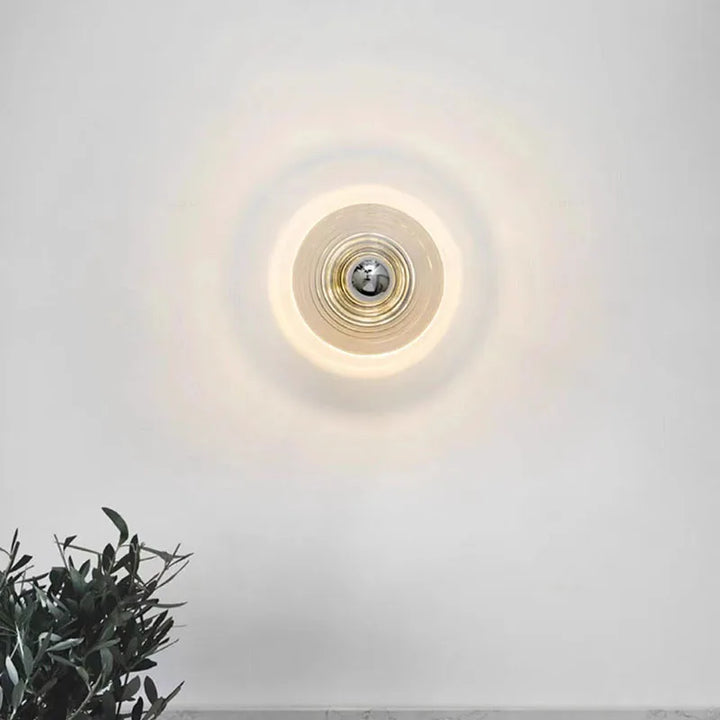 BowLift | Vitra – Vintage Glass Wall Light | Hand-Blown Glass & Iron | E27 Fixture | Warm Ambient Lighting