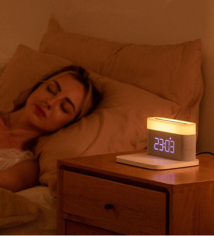 BowLift | 3-in-1 Wireless Charger, LED Lamp & Digital Alarm Clock | Fast Charging Dock