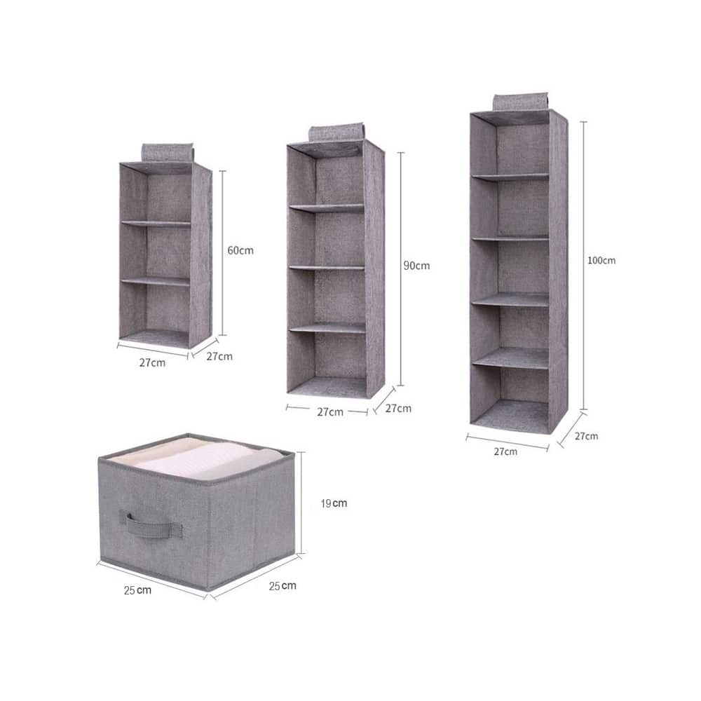 Fabric hanging storage 3 pieces - 6 parts | Bowlift