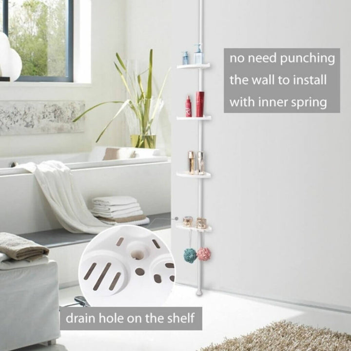 BowLift | Organiva Premium Shower Storage Tower | Extendable bathroom shelf with waterproof design