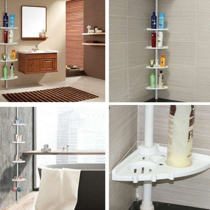 BowLift | Organiva Premium Shower Storage Tower | Extendable bathroom shelf with waterproof design
