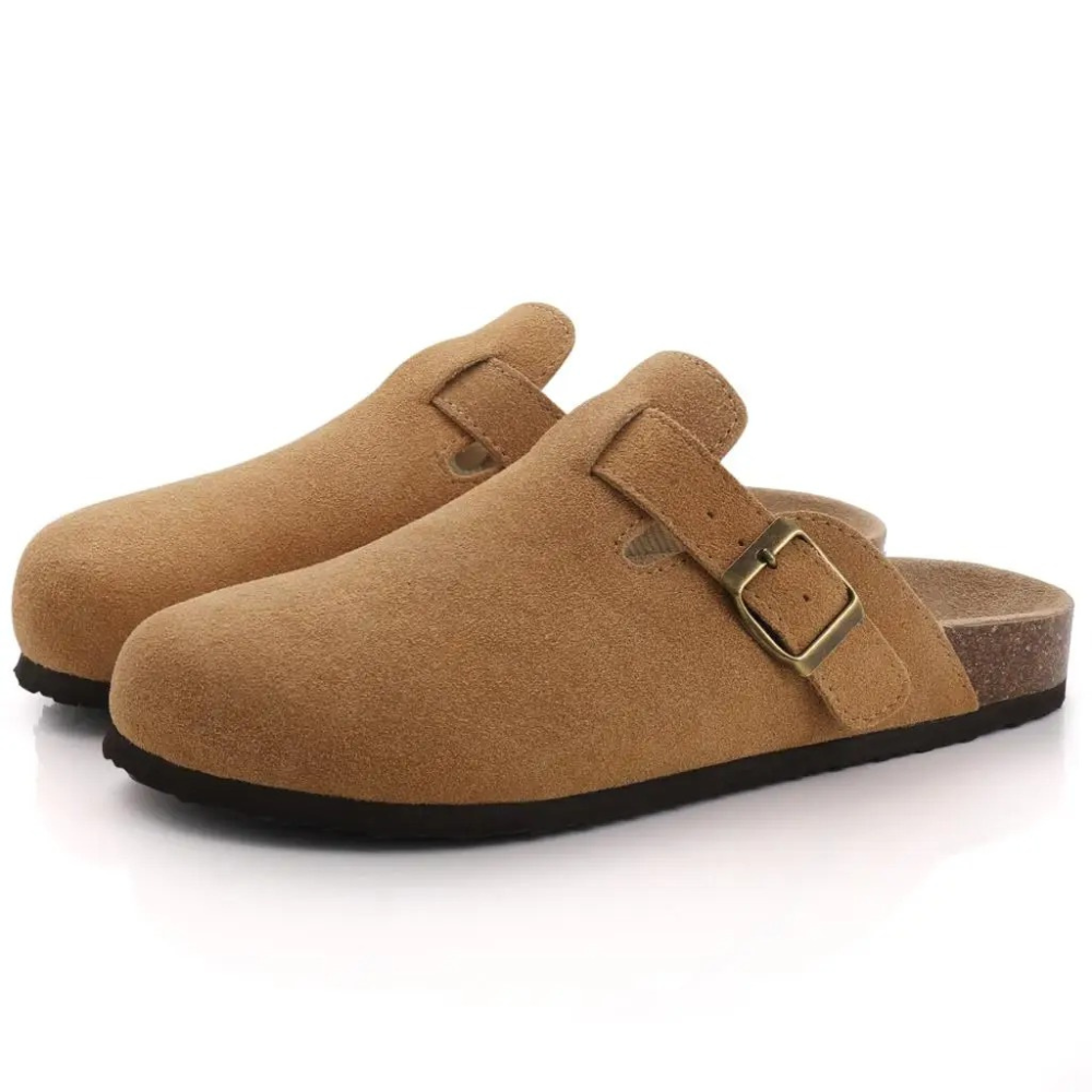 BowLift | Men's Slippers FootRest with Fleece and Cork Sole