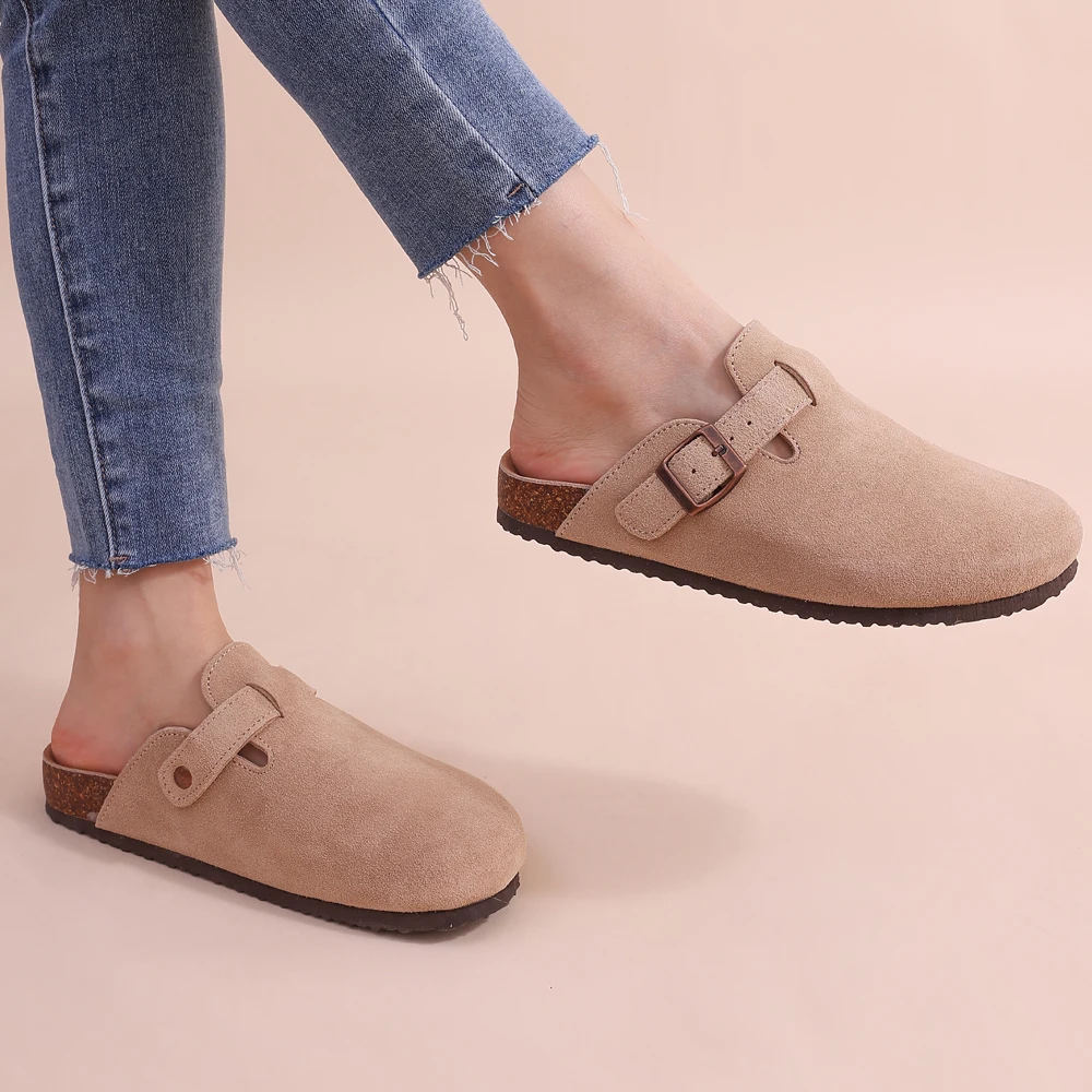 BowLift | Men's Slippers FootRest with Fleece and Cork Sole
