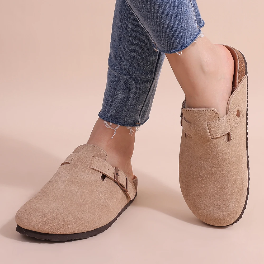 BowLift | Men's Slippers FootRest with Fleece and Cork Sole
