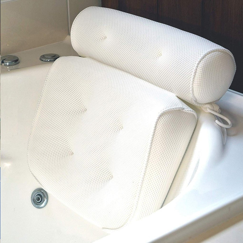 Orthopedic Bathtub Pillow - Breathable Bathtub Headrest Pillow made of 3D Mesh Fabric with Suction Cups Bowlift